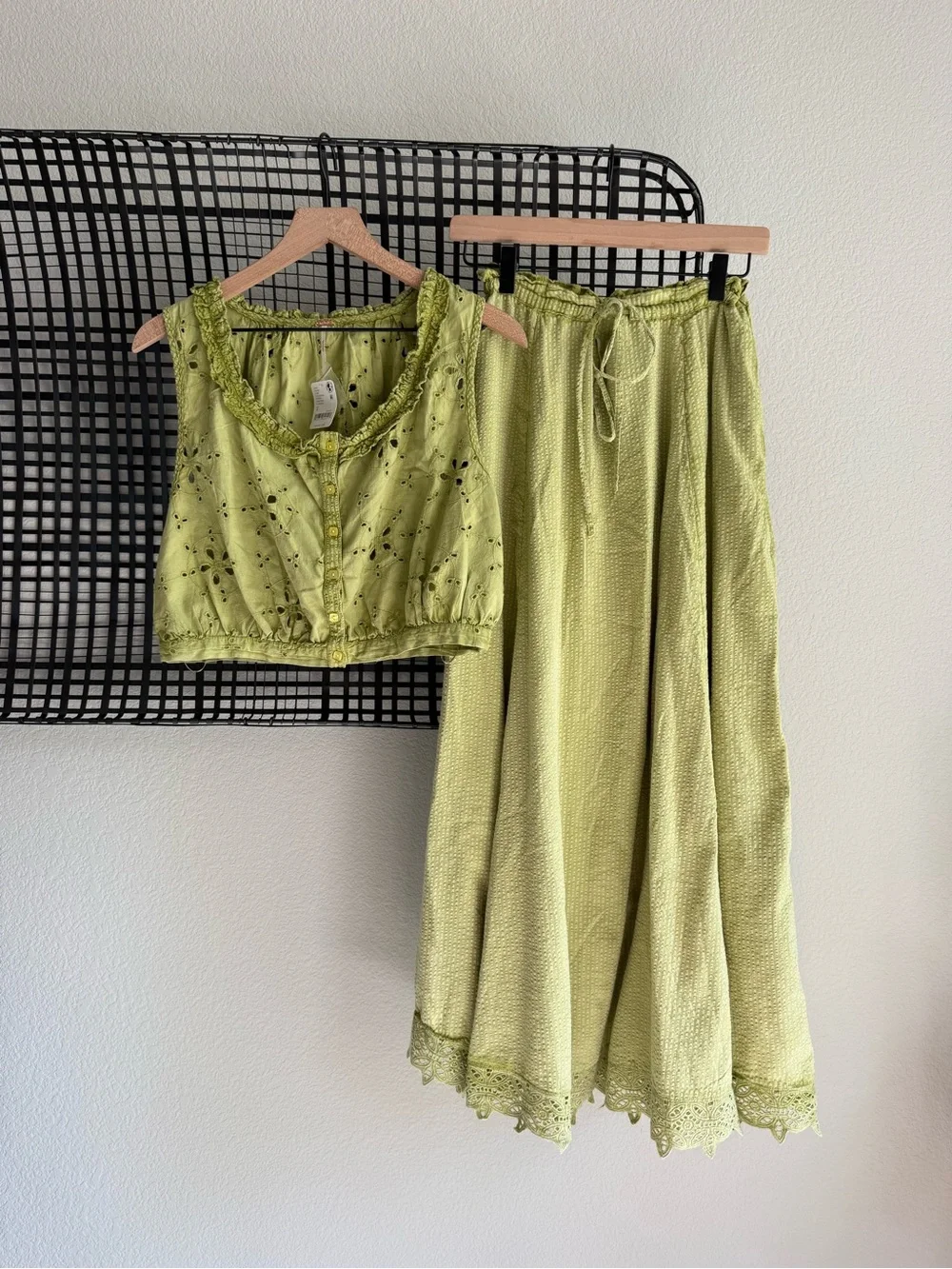 Free people Madelyn cotton maxi skirt set